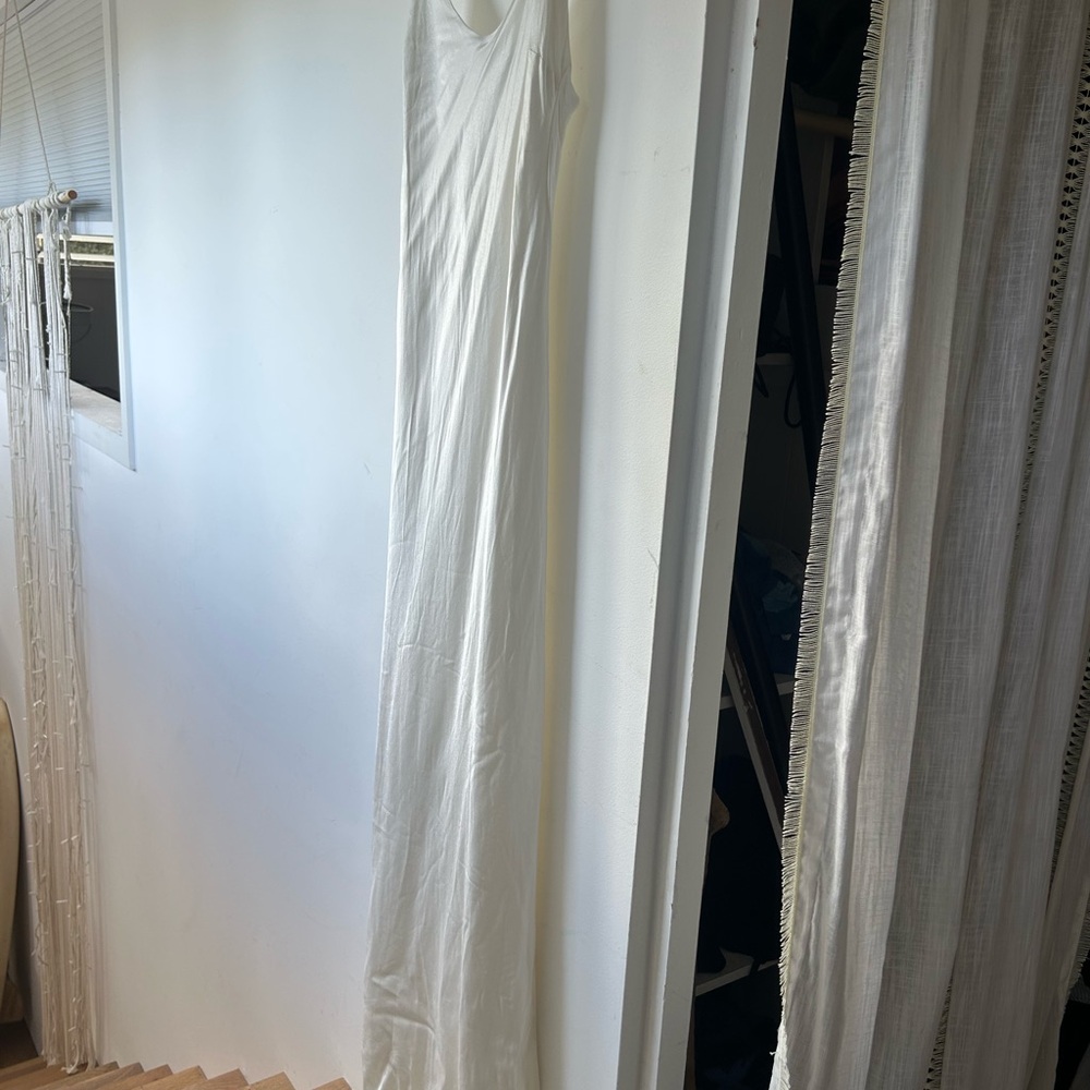 Meshki Ivory Satin Dress